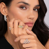14K Yellow Gold Bujukan and Scallop Wide Band Ring - Gabriel & Co. - Gaines Jewelers