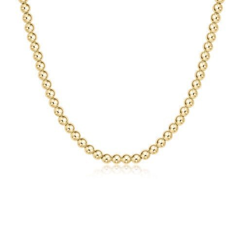 15" Choker Classic 5mm Gold Bead Necklace - enewton - Gaines Jewelers