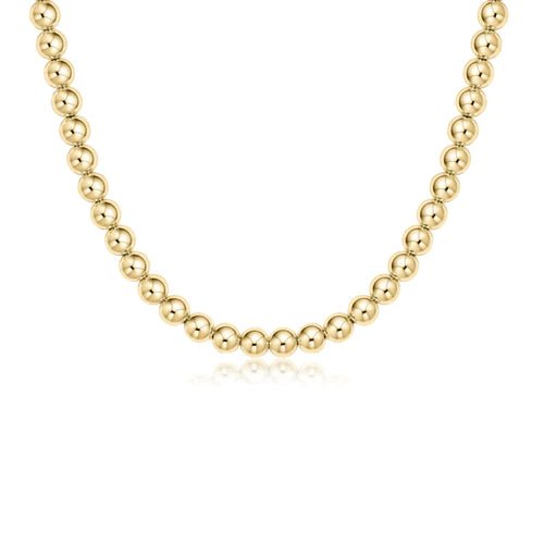 15" Choker Classic 6mm Gold Bead Necklace - enewton - Gaines Jewelers