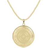 15" Choker Classic Gold 2mm Bead - Cherish Large Gold Locket - Enewton - Gaines Jewelers