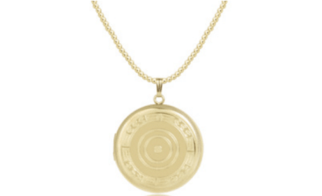 15" Choker Classic Gold 2mm Bead - Cherish Large Gold Locket - Enewton - Gaines Jewelers
