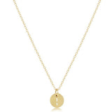 16" Necklace Gold - Respect Small Gold Disc - I - enewton - Gaines Jewelers