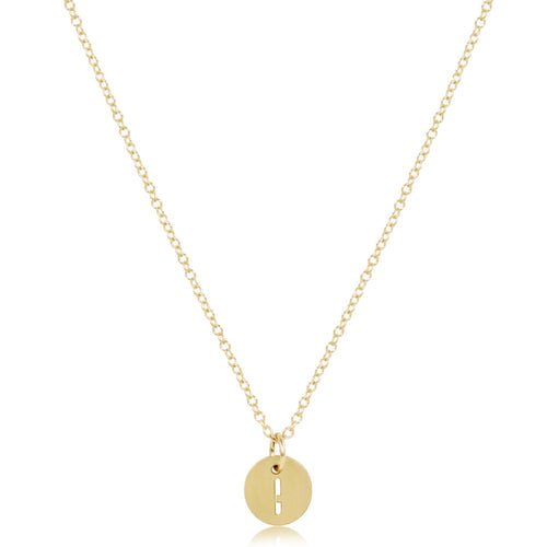 16" Necklace Gold - Respect Small Gold Disc - I - enewton - Gaines Jewelers