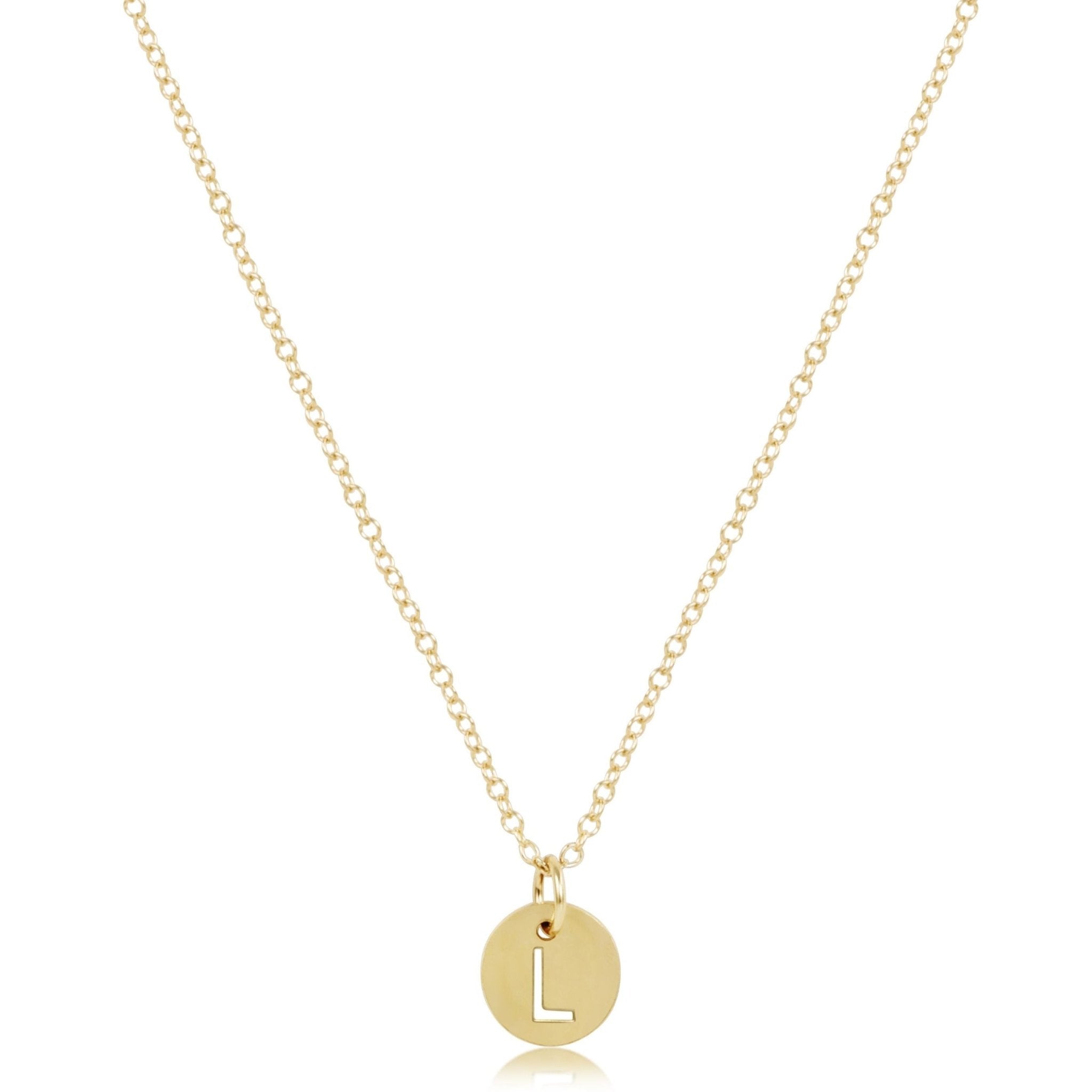 16" Necklace Gold - Respect Small Gold Disc - L - enewton - Gaines Jewelers