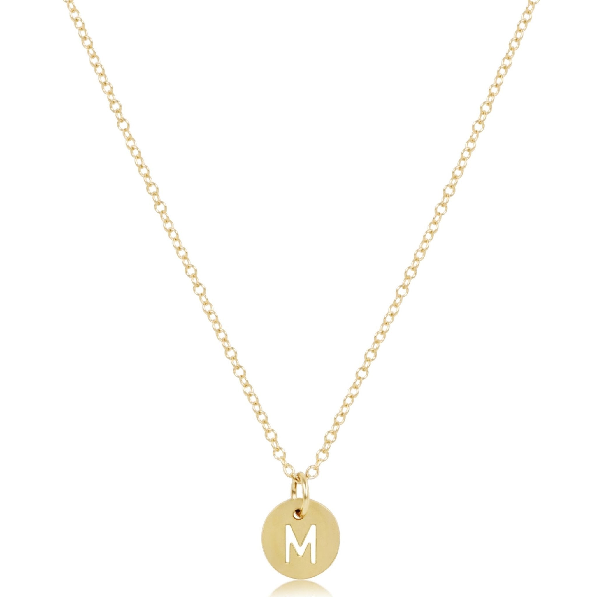 16" Necklace Gold - Respect Small Gold Disc - M - enewton - Gaines Jewelers