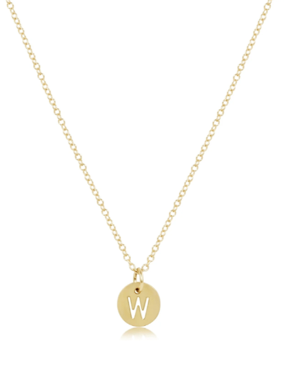 16" Necklace Gold W - Respect Small Gold Disc - enewton - Gaines Jewelers