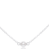 17" Choker Simplicity Chain Sterling - 4mm Pearl - Enewton - Gaines Jewelers