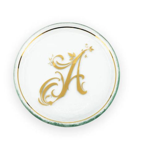 6" Mini Plate "A" - Annieglass - Gaines Jewelers