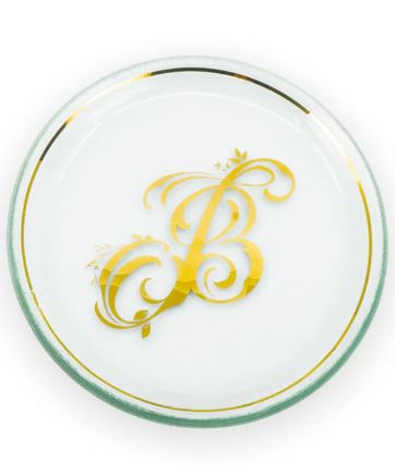 6" Mini Plate "B" - Annieglass - Gaines Jewelers
