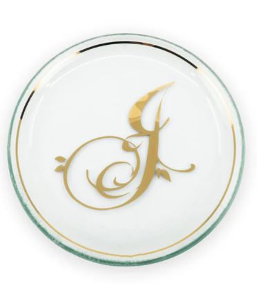 6" Mini Plate "J" - Annieglass - Gaines Jewelers