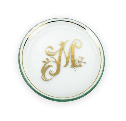 6" Mini Plate "M" - Annieglass - Gaines Jewelers