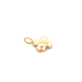 Dogwood blossom charm with textured finish 14kt yellow gold by Raymond Mazza