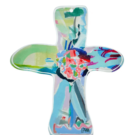 Acrylic Blue Everlasting Love Cross - Lauren Dunn - Gaines Jewelers