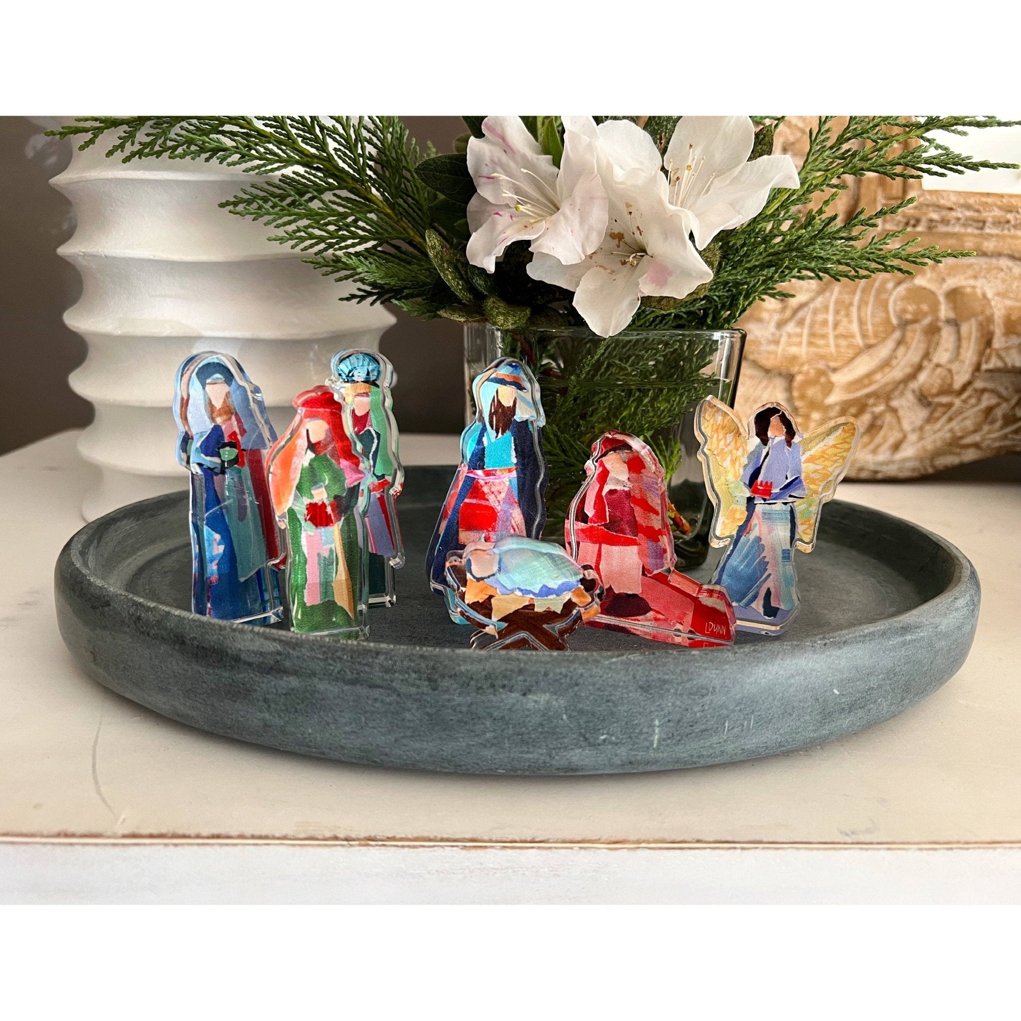 Acrylic Nativity Set of 7: Small - Lauren Dunn - Gaines Jewelers