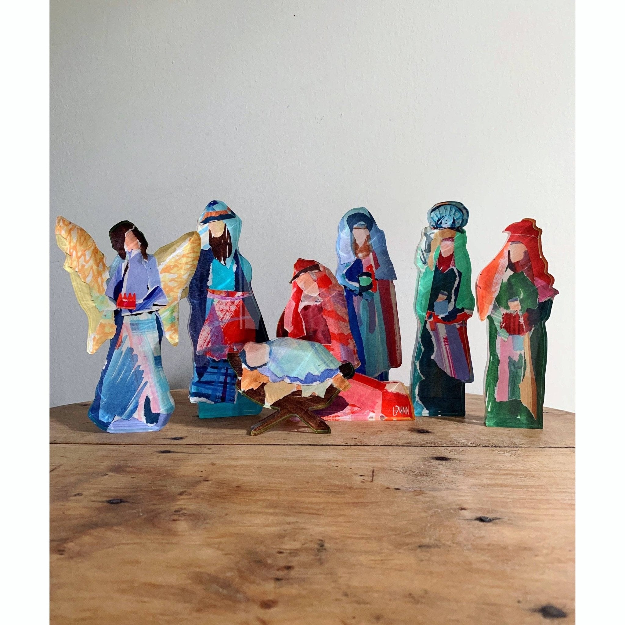 Acrylic Nativity Set of 7: Small - Lauren Dunn - Gaines Jewelers