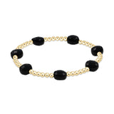 Admire Gold 3mm Bead Bracelet - Faceted Onyx - Enewton - Gaines Jewelers