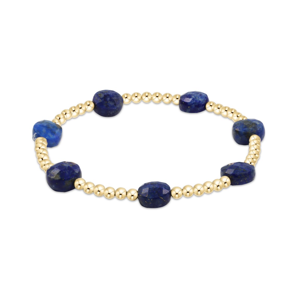 Admire Gold 3mm Bead Bracelet - Lapis - Enewton - Gaines Jewelers