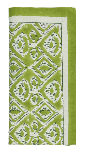 Alfresco Napkin in Olive & Green - Kim Seybert - Gaines Jewelers