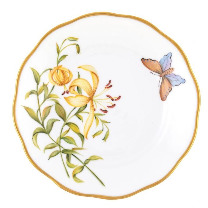 American Wildflowers Meadow Lily Bread & Butter Plate - Herend - Gaines Jewelers