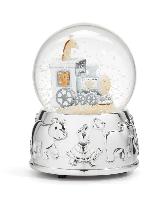 Animal Train Silverplate Snowglobe - Reed & Barton - Gaines Jewelers