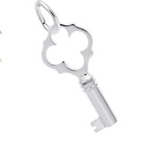 Antique Key Charm Sterling Silver - Rembrandt Charms - Gaines Jewelers