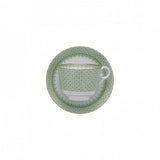 Apple Green Lace Tea Cup & Saucer - Mottahedeh - Gaines Jewelers