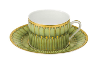 Arcades Green Tea Saucer - Philippe Deshoulieres - Gaines Jewelers