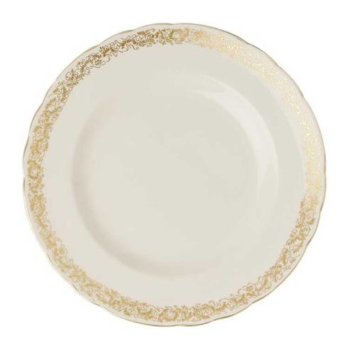 Aves Gold Narrow Dessert Plate - Royal Crown Derby - Gaines Jewelers