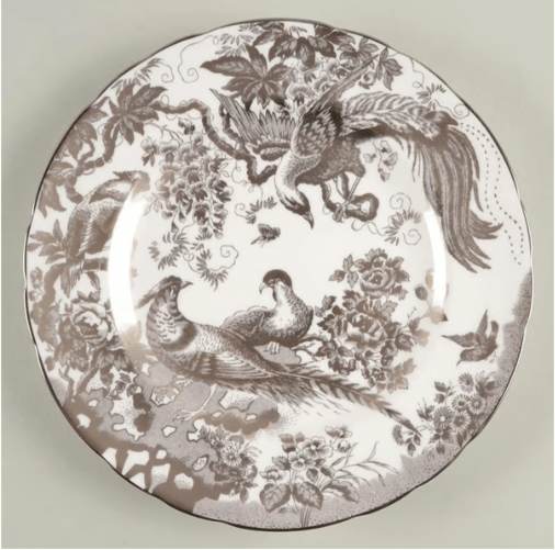 *Aves Platinum salad - Royal Crown Derby - Gaines Jewelers