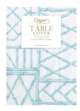 Bamboo Screen Robin's Egg - Ppr Linen Print Airlaid Tablecover 5.2'X8.2' - Caspari - Gaines Jewelers