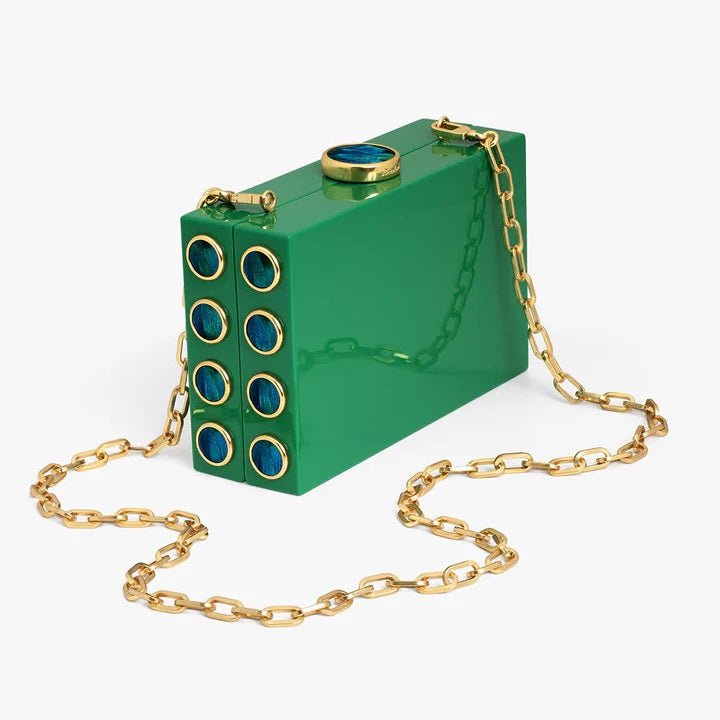 Basel Clutch - Peacock - Brackish - Gaines Jewelers
