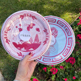Beachside Pavilion Salad and Dessert Plates Pack of 50 in Ballet & Berry - Ballet & Berry - Pavilion Paper - Gaines Jewelers