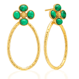 Berry Clover Teardrop Earrings - Malachite - Capucine De Wulf - Gaines Jewelers