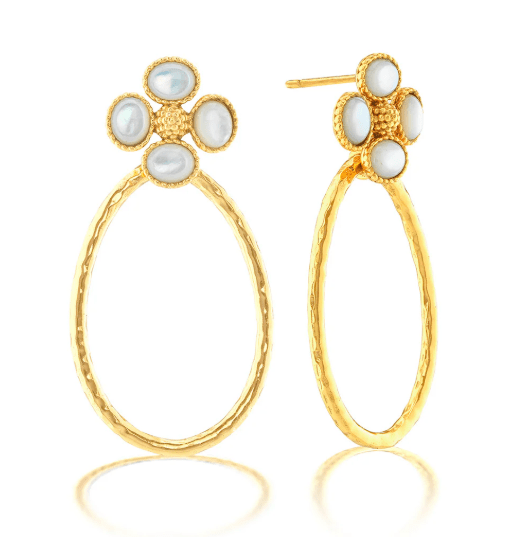 Berry Clover Teardrop Earrings - MOP - Capucine De Wulf - Gaines Jewelers