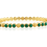 Berry Gem Petite Hinged Bangle - Malachite - Capucine De Wulf - Gaines Jewelers