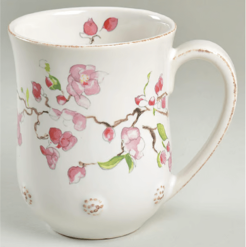 * Berry & Thread Cherry Blossom Sketch Mug - Juliska - Gaines Jewelers