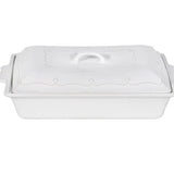 Berry & Thread Whitewash 13" Lidded Rectangular Baker - Gaines Jewelers