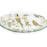 Birdsong Small Oval Platter - Gold - Annieglass - Gaines Jewelers