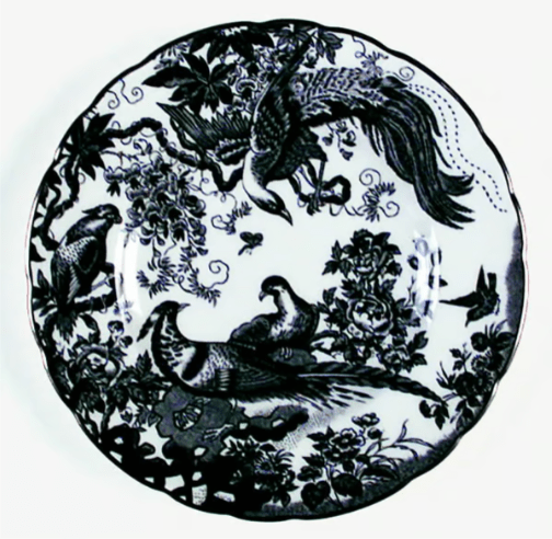 * Black Aves Platinum Dinner Plate - Royal Crown Derby - Gaines Jewelers