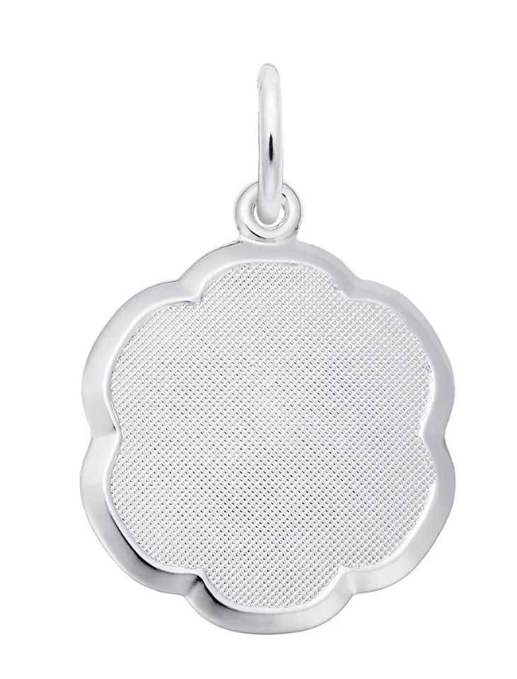 Blank Scalloped Charm - Sterling Silver - Rembrandt Charms - Gaines Jewelers