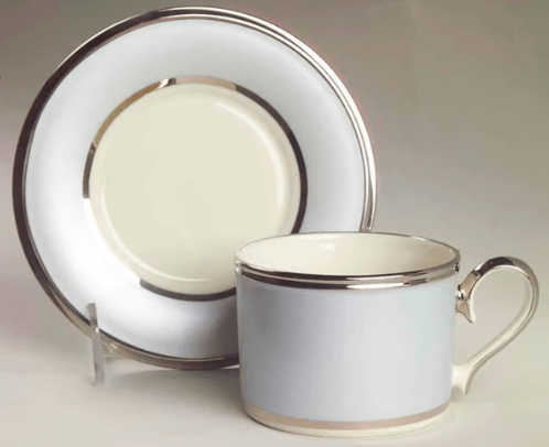 * Blue Frost Tea Cup & Saucer - Lenox - Gaines Jewelers