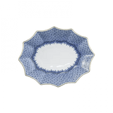 Blue Lace Medium Fluted Tray - Mottahedeh - Gaines Jewelers