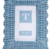 Blue Wicker Picture Frame 4x6 - Twos Company - Gaines Jewelers
