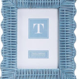 Blue Wicker Picture Frame 5x7 - Twos Company - Gaines Jewelers