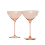 Blush Pink Martini Glass - Estelle Colored Glass - Gaines Jewelers
