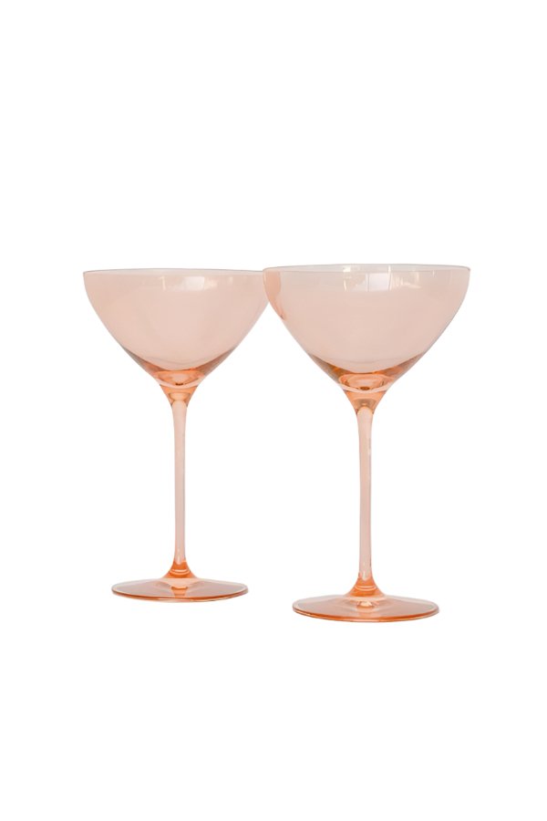 Blush Pink Martini Glass - Estelle Colored Glass - Gaines Jewelers
