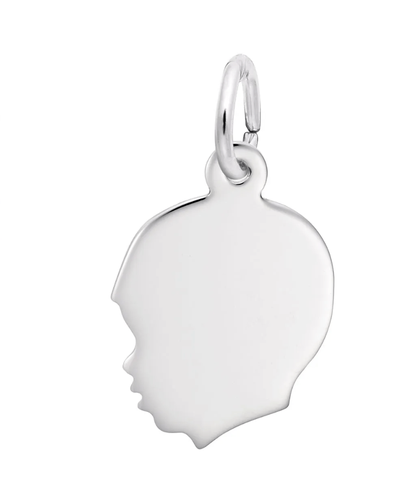 Boys Head Charm - Sterling Silver - Rembrandt Charms - Gaines Jewelers