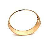 Bracelet - antique bangle hinged very wide plain 14kt yellow gold - Gaines Jewelers