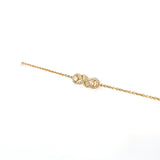 Bracelet diamond 39=.27ct double infinity 14kt yellow gold - Gaines Jewelers