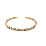 Bracelet - Diamond Flex Cuff Bracelet 18k yellow gold - Gaines Jewelers